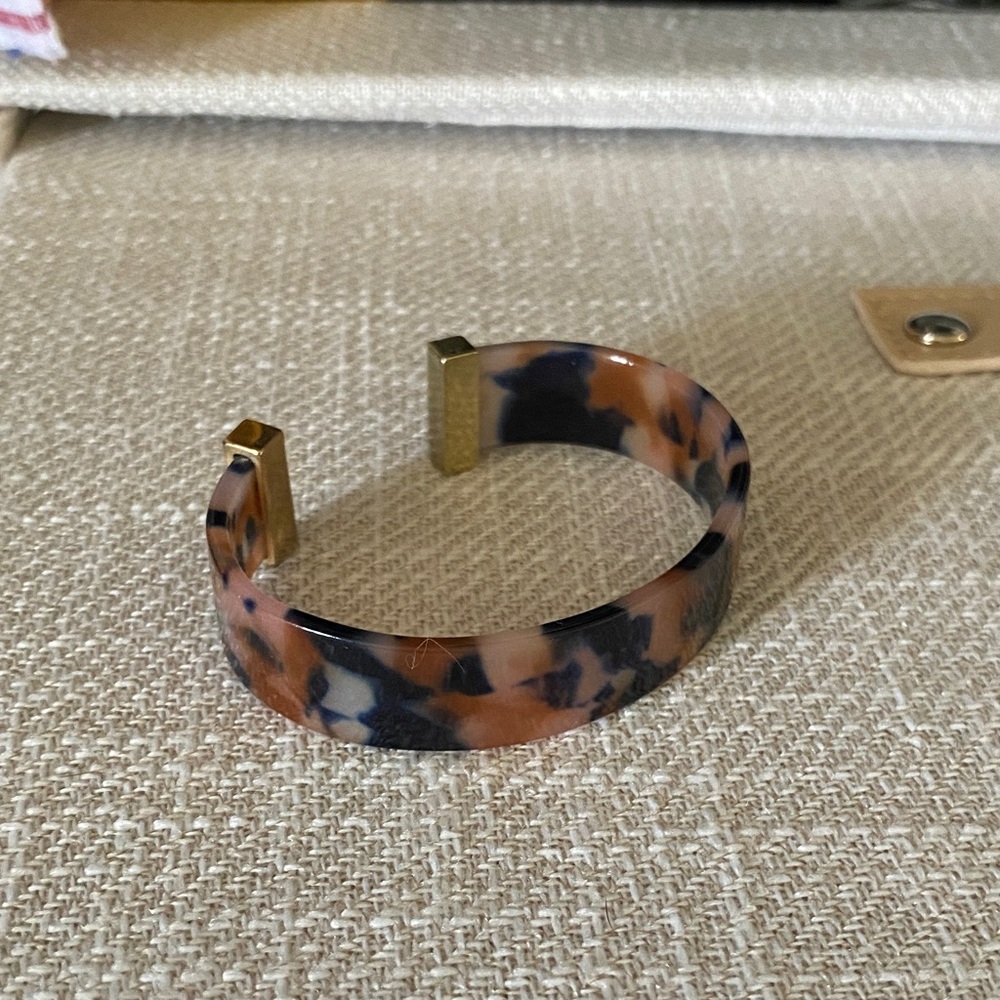 Multicolor Tortoise Shell Cuff Bracelet - image 3